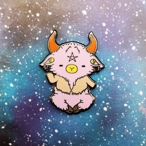 None Jewelry - Kawaii Basphomet Enamel Pin